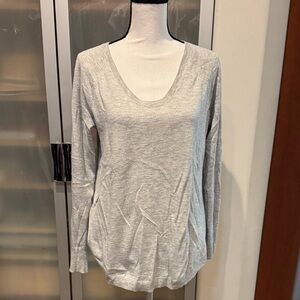 LOFT Light Gray Long Sleeve Tee